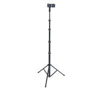 Adjustable Hair Dryer Holder, Floor Stand with Tripod Clip for Home Use, Folding Design, Portable Hair Dryer Stand with Adjustable Height from 60-195 cm, Default