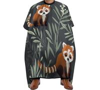 Adjustable Hairdressing Cape, Red Panda And Leaves.png, Hair Cutting Gown Unisex Hair Colouring Cape for Hairdresser Coloring Haircut