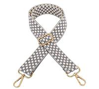 Adjustable Handbag Strap Wide Purse Strap Replacement Shoulder Crossbody Bag Strap, Grey Dot+gold Metal, width is 1.5"/3.8cm