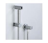 Adjustable Handheld Bidet Sprayer Kit - Chrome Brass Toilet Attachment with Hot & Cold Water - Easy Installation Hygienic Bathroom Spray for Comfort & Cleanliness