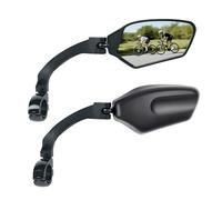 Adjustable Handlebar Bike Mirror, Shatterproof HD Glass, Universal Fit Bicycle Mirror, 360° Rotatable, Compatible with Mountain Bikes, E-Bikes, Road Bikes (1 Pair)