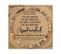 Adjustable handmade stone decoration for all ages featuring blessing cards and multiple color additions