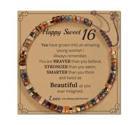 Adjustable handmade stone decoration for all ages featuring blessing cards and multiple color additions