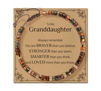 Adjustable handmade stone decoration for all ages featuring blessing cards and multiple color additions