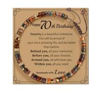 Adjustable handmade stone decoration for all ages featuring blessing cards and multiple color additions