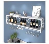 Adjustable Hanging Bar Wine Glass Rack Rustic Ceiling Glass Storage Rack for Different Types of Goblets,Wine Rack Bar Shelves Wall Mounted with Hanging Wine Glass Rack Holder Mini Bar Liquor
