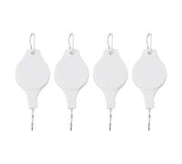 Adjustable Hanging Basket Pulley System 4pcs with Stainless Steel Hooks and Nylon Ropes, Perfect for Gardens, Porches, Balconies, and Home Interiors