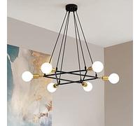 Adjustable Hanging Chandelier Pendant Light Adjustable Drop Ceiling Lamp, Geometric Suspended Lighting Fixtures for Living Dining Room Kitchen Island Bedroom