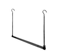 Adjustable Hanging Closet Rod, Extender Hanging Rod, Closet Hanging Organizer, Heavy Duty Closet Bar, Hanging Rod (Black, 1 Pack)
