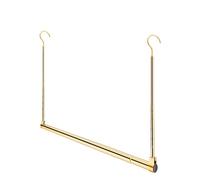Adjustable Hanging Closet Rod, Extender Hanging Rod, Closet Hanging Organizer, Heavy Duty Closet Bar, Hanging Rod (Gold, 1 Pack)
