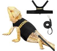 Adjustable Harness & Leash Set for Bearded Dragon Lizard Traction Rope Escape-proof Outdoor Walking Training Leash Reptile Security/Explorer Cosplay Costume (Security)