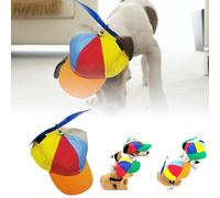 Adjustable Hat for Small Dogs & Cats - Removable Propeller Cap, Baseball Style Pet Hat with Removable Design (B, L)