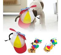 Adjustable Hat for Small Dogs & Cats - Removable Propeller Cap, Baseball Style Pet Hat with Removable Design (A, L)