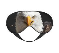Adjustable Head Strap Sleep Mask Skin Friendly Lightweight Eye Cover Bald Eagle North America Bird for Men Women Nap Travel