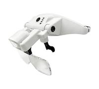 Adjustable Headband Magnifier Glass for Electronics Detailed Work Hobbies Model Making Enlarger LED Glasses