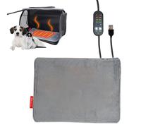 Adjustable Heating Mat - Electric Cat Bed with Timer, Heavy Duty Anti-Chew Design, Small Puppy and Cat Pad, Safe for Indoor and