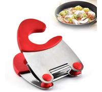 Adjustable Heatproof Non-Slip Clip-On Silicone Spoon Rest Utensils Holder- Fits Pots & Pans for Mess-Free Cooking