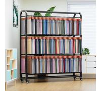 Adjustable Heavy Du Fabric Roll Sto Rack with Wheels, Lar Textile nizer for Commercial Use, 130-195cm Width, Steel Hanging Rod, Efficient Space Saver
