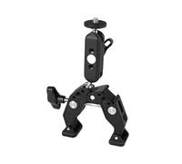 Adjustable Heavy Duty Aluminum Clamp 2 360 Ball Joint 3" Arm Camera Phone Mount Adapter Fit Tripod Tube Gimbal System Swivel Ball Head Camera Mount with Lobster Pin