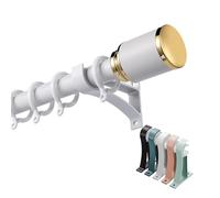 Adjustable Heavy-Duty Curtain Rod 3.3ft to 13.1ft, Silent Decorative Pole for Bedroom, Living Room, Bathroom - Stylish Window Treatment
