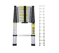 Adjustable Heavy-Duty Extension Ladder - Portable Indoor & Outdoor Use Perfect for Attics Lofts Offices and Home Projects - Safe & Design