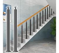 Adjustable Heavy Duty Iron Stair Baluster Posts 4 Pack270° Metal Railing Spindles for Deck Balcony StairCum Height (43.3in/110cm)