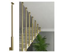 Adjustable Heavy Duty Iron Stair Balusters with L Side Mount Bracket Modern High Spindles for Indoor Stairway Railing Kit 220cm (86.6in) - Customizable Design (1pc)