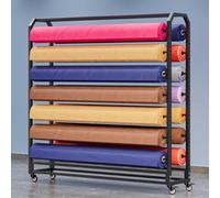 Adjustable Heavy-Duty Metal Fabric Roll Storage Rack & Display Cart - Ideal for Vinyl, Textile, and Craft Supplies, Maximize Space with Easy Access and nization