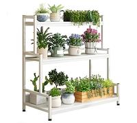 Adjustable Heavy Duty Metal Plant Stand Ladder Rack for Home Gardening and Flower Display Durable Construction