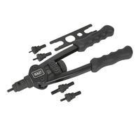 Loops Heavy Duty Short Arm Threaded Nut Riveter - Adjustable Nozzle Compact Rivet Gun Loops Multicolor