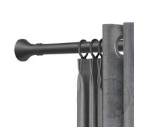 Adjustable Heavy Duty Shower Curtain Rod 40-500 cm, No Drill Extendable Curtain Rail for Bathroom, Window, Closet, Kitchen - Gray (360-450 cm / 142-177 in)