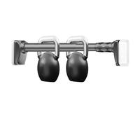 Adjustable Heavy Duty Shower Curtain Rod - No Drill Spring Tension Rod, Extendable Telescopic Pole for Bathroom, Window, Shower Stall & Room Divider (Gray, 162-196 in)
