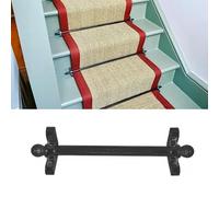 Adjustable Heavy-Duty Stair Carpet Rods Set - 11pcs Black Rug Holders, Durable & Easy Install, Perfect for Home Décor, 28inch (71cm) Length
