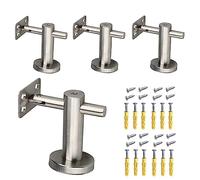 Adjustable Heavy Duty Stair il Bracket - Multi-Angle Indoor Railing Support with Mounting Screws for Home Decor & Shopping Malls - 4 Pack Flat Bottom Design