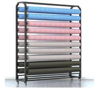 Adjustable Heavy Duty Textile Fabric Roll Storage Rack - Movable Organizer for Vinyl, Leather, Window Film & Wallpaper - Efficient Hanging Display System