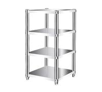 Adjustable HeavyDuty Stainless Steel Shelving Unit 4Tier Storage Rack for Kitchen Garage Office Restaurant & Warehouse Large Capacity (40x35x120CM)