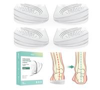 Adjustable Heel Cushion Pads for Supination & Pronation Correction - Gel Heel Pads - 2 Pair Welnove 3 Layers Supination Insoles, Adhesive Heel Lifts for Flat Feet, Plantar Fasciitis, Bow Legs,M