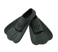 Adjustable Heel Swim Fins Silicone Soft Foot Pocket Unisex | Short design, efficient for propulsion, pool training, sea snorkeling, black silicone material