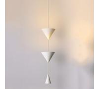 Adjustable Height 17W Classic Warm Pendant Light - Conical Shape for Dining Room, Bedroom, Reading - Modern Bedside Hanging Chaner