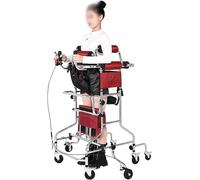 Adjustable Height 8-Wheel Walker with Seat for Seniors, Hemiplegia Rehabilitation Standing Frame