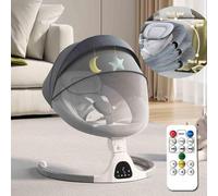Adjustable Height Baby Swings for Infants to Toddler-Electric Bluetooth Infant Swing, Rocker with 5 Speeds, 5-Point Harness,3 Seat Positions,12 Preset Lullabies (Grey)