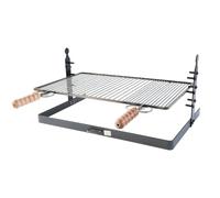 Adjustable Height Barbecue Grille With Support Stand, 60 x 37 cm