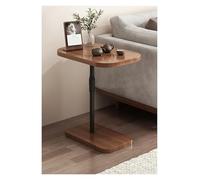 Adjustable Height C-Shaped Side Table Small Black Walnut End Table & TV Tray Thickened Laptop Table for Living Room & Bedroom - Modern Coffee Tables for Small Spaces