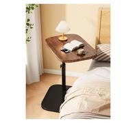 Adjustable Height C Shaped Side Table with 360° Swivel Top, Perfect for Small Spaces, Sofa, Bed or Bathtub, Versatile Walnut Finish Home Accessory