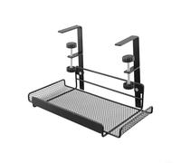 Adjustable Height Cable Management Tray for Under Desk Organization and Stability (Black S)