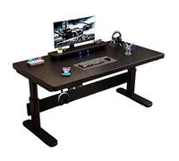Adjustable-Height Computer Desk, Office Desk, or Study Desk. Features Ergonomic Design with Electric Height Adjustment. High Weight Capacity, Suitable for Sitting or Standing(Black,100 * 60cm)