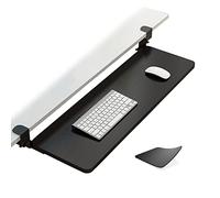 Adjustable Height Desk Keyboard Tray 52/65/75 cm Drawer Extender Platform for Ergonomic Workspace Includes Mouse Pad for Optimal Comfort