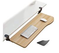 Adjustable Height Desk Keyboard Tray 52/65/75 cm Extender with Mouse Platform Ergonomic Sliding Drawer for Home Office Workspace