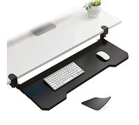 Adjustable Height Desk Keyboard Tray 52cm/65cm/75cm SlideOut Drawer Ergonomic Keyboard Platform with Mouse Pad for Home OfficeExtender for Workspace Efficiency