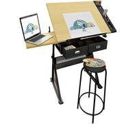 Adjustable Height Drafting Table - Versatile Art Desk for Crafting Graphic Design Drawing & Reading - Ideal for Artists Designers & Creatives - Sturdy & Stylish